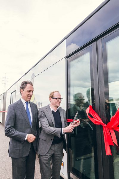 Fietsbus Antwerpen port of antwerp Ben Weyts Jacques Vandermeiren