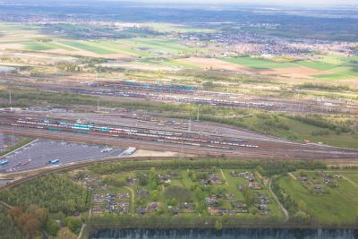 luchtfoto infrastructuur haven van antwerpen wegen spoornet