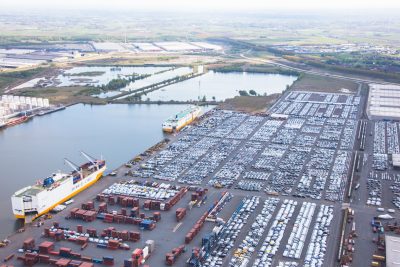 AET terminal roro Antwerpse haven luchtfoto